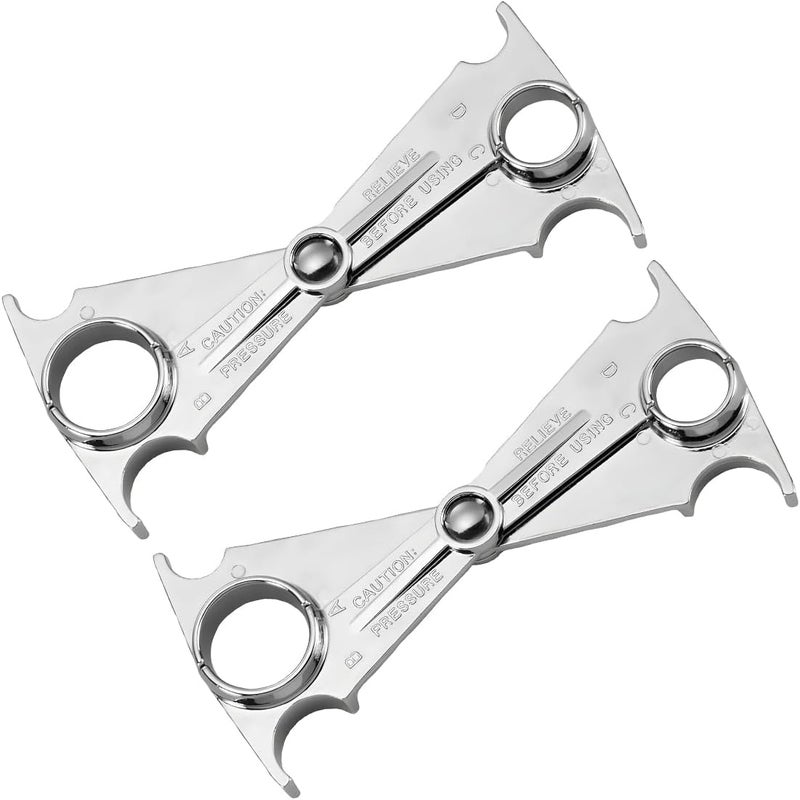 NYTKL Scissor Fuel Line Disconnect Tool, 3/4 5/8 1/2 and 3/8 Inch Filter Tool for Quick Disconnection, 4-in-1 Metal Fuel Line Disconnect Scissors for Heater A/C Line Service (4 in 1-2 PCS) - Image 1
